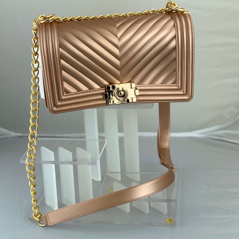 Jelly  Rose Gold Handbag Crossed body Purse - Picture 3 of 8